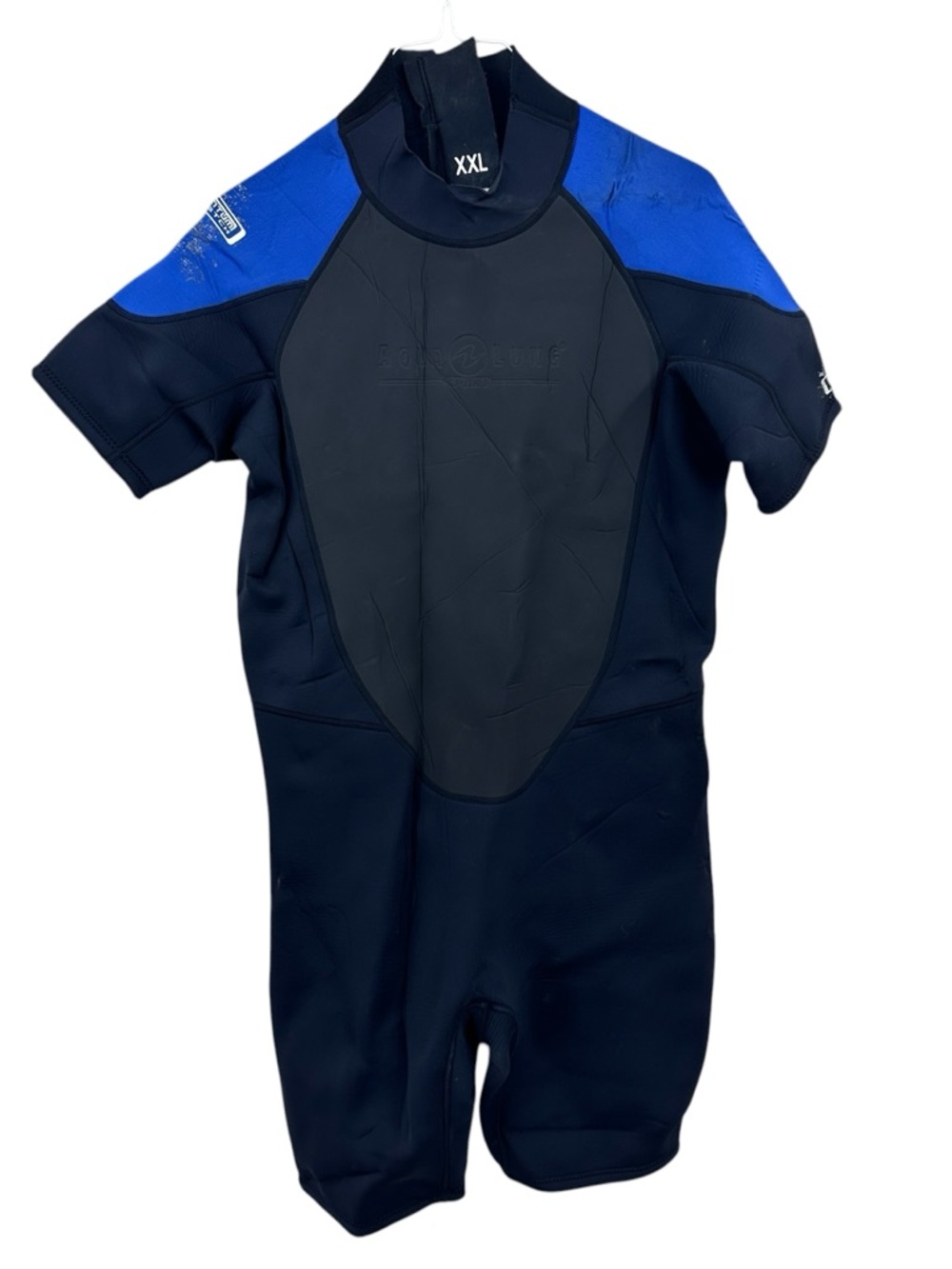 AQUA LUNG Sport Wetsuit Kids 3mm Stretch Shorty Suit Black Blue